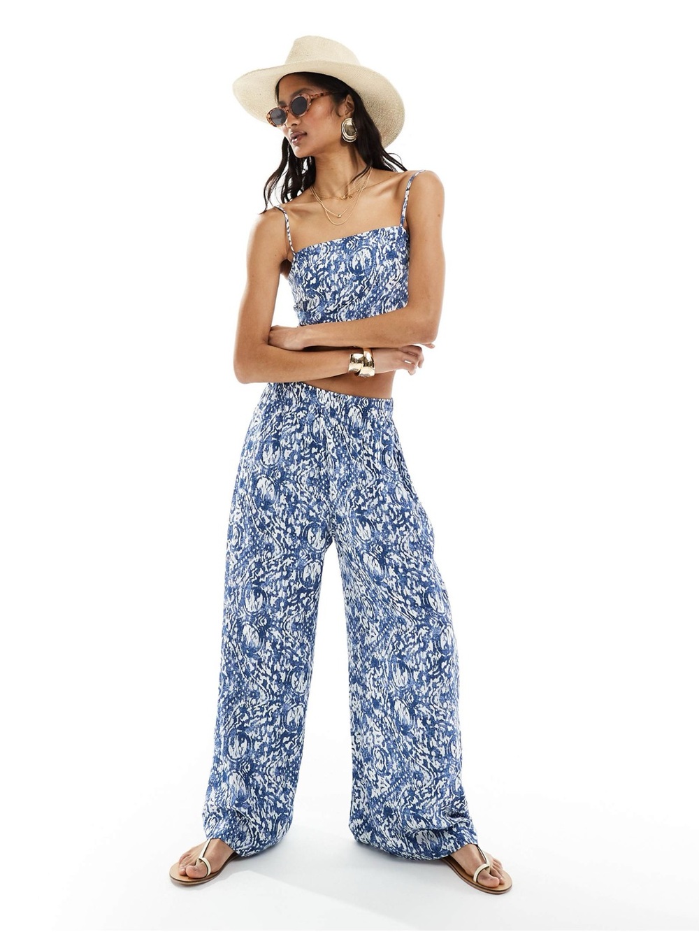 Abercrombie & Fitch Palazzo Oversized Flowy Wide Leg Pants